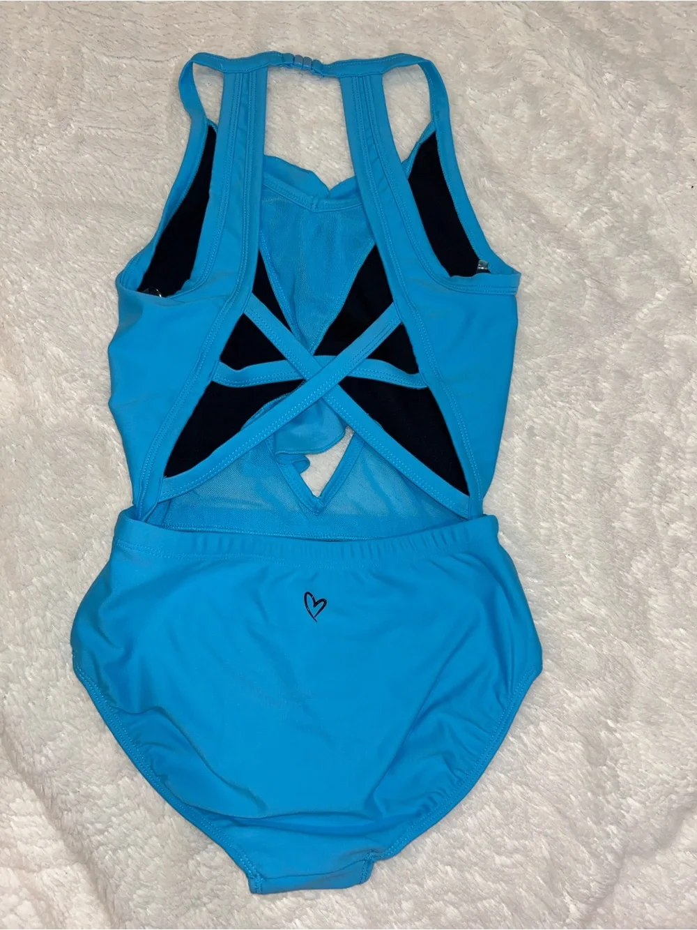 Oh la la Blue Ruffle One-Piece dance leotard